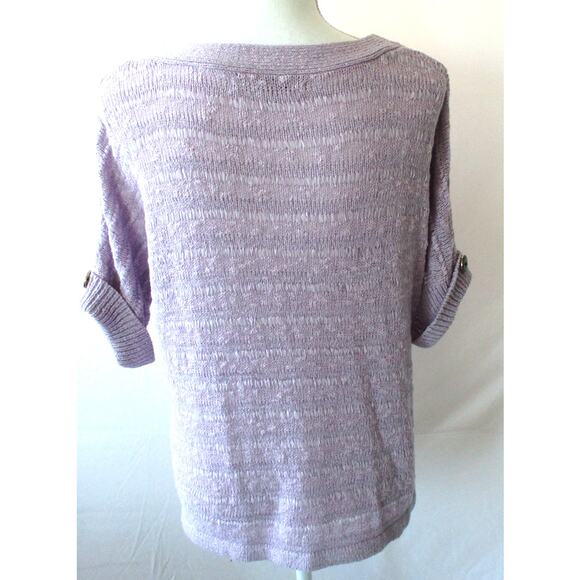 Marc New York Women's Purple Short Sleeve Pull Over Sweater Size Medium - Picture 5 of 9
